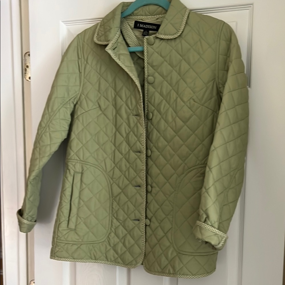 Madison Light Olive Quilted Jacket - image 1